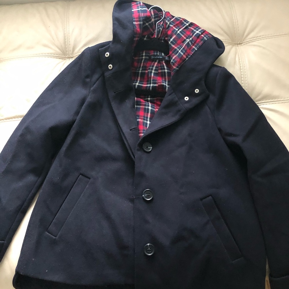 Stradivarius Navy Blue Coat
